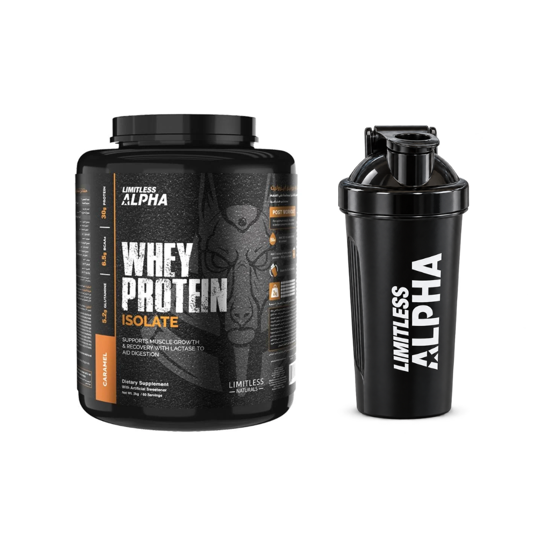 Limitless Alpha Whey Protein Isolate 60 Scoops Caramel (2Kg)
