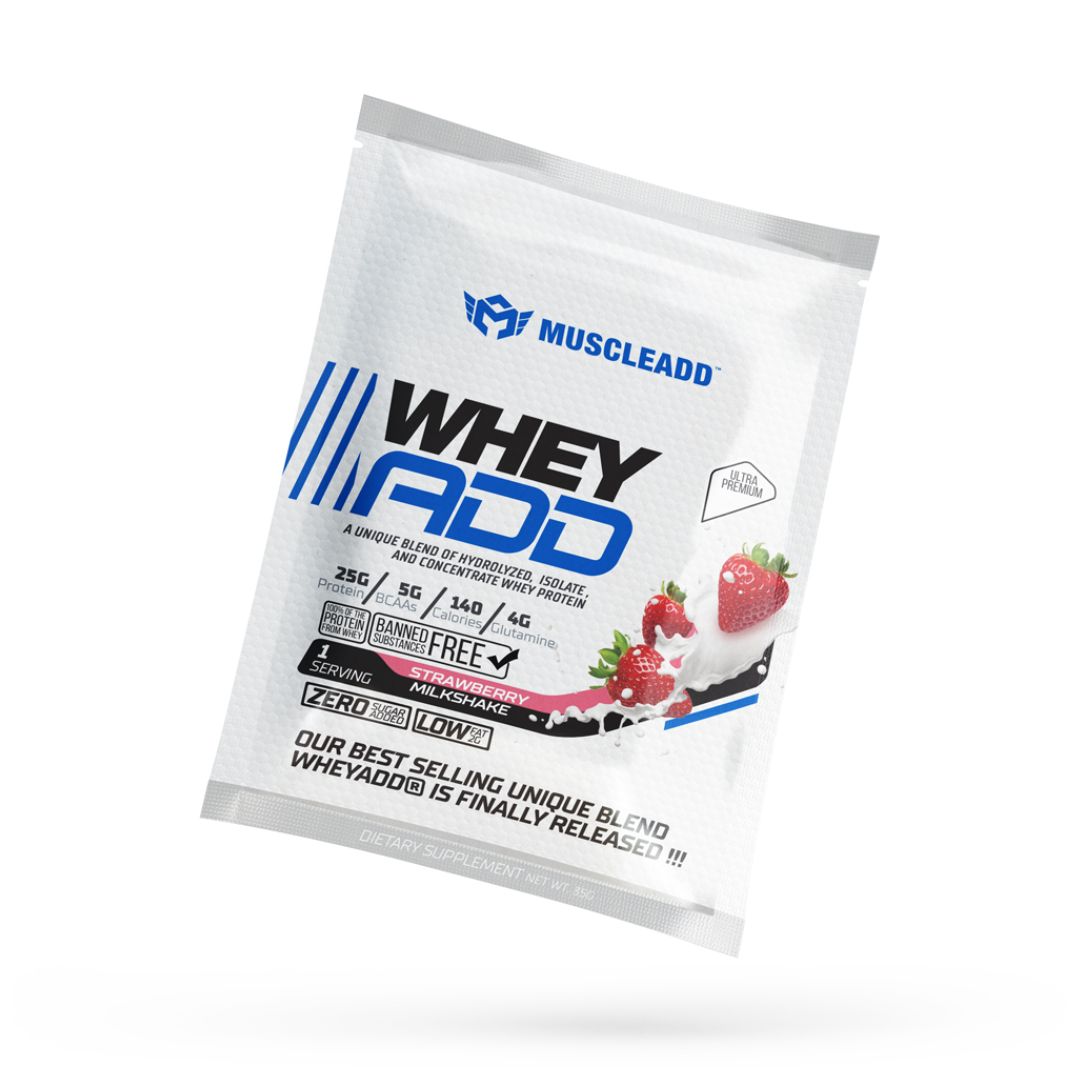 Muscle Add Whey Add-1Serv.-35G-Strawberry Milkshake