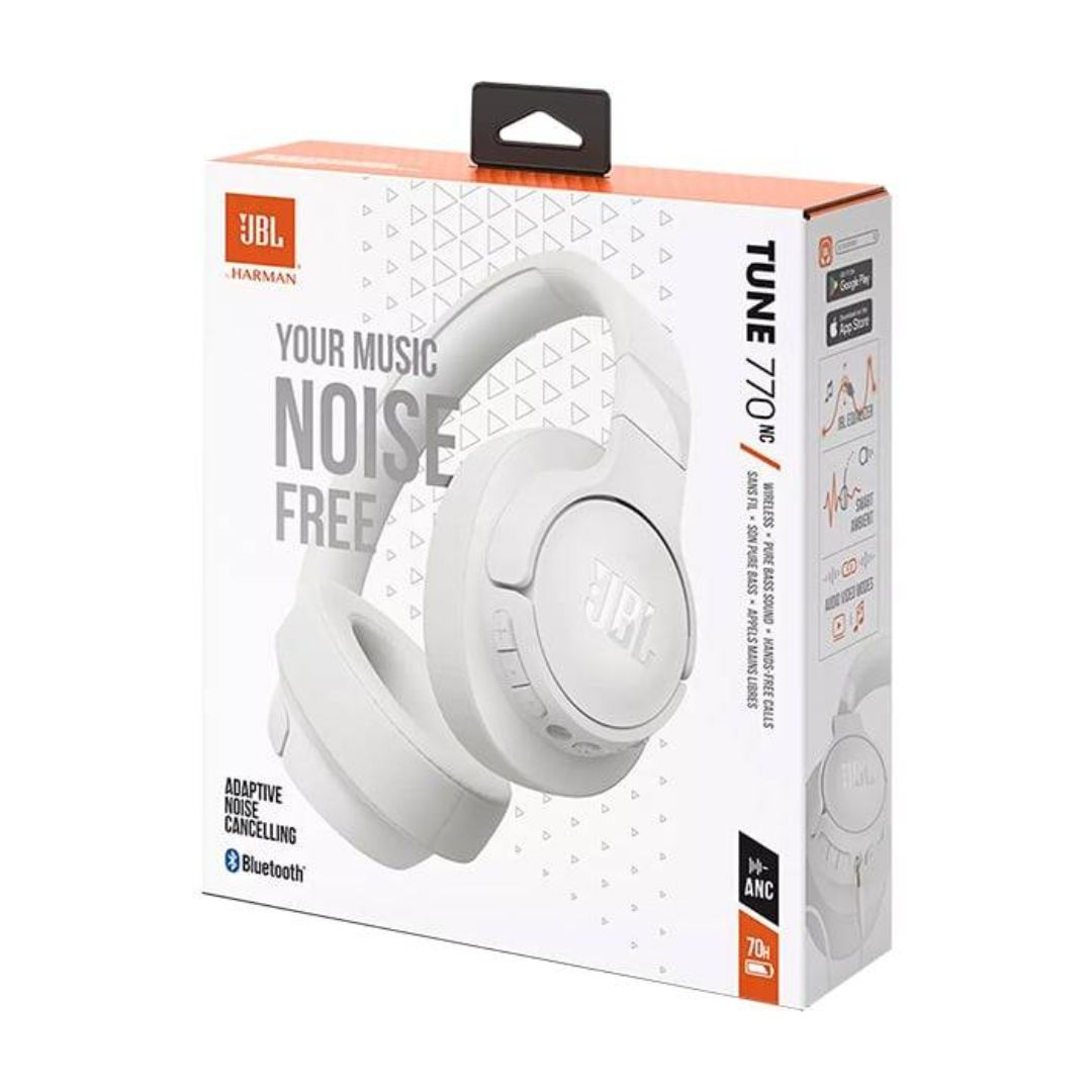 JBL Tune 770NC Adaptive Noise Cancelling wireless headphones White