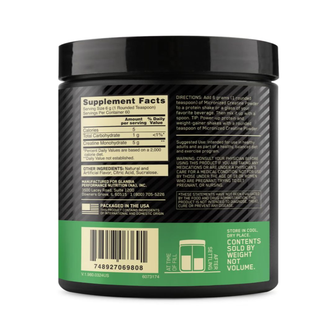 Micronized Creatine Monohydrate Powder - Blueberry Lemonade - 360g