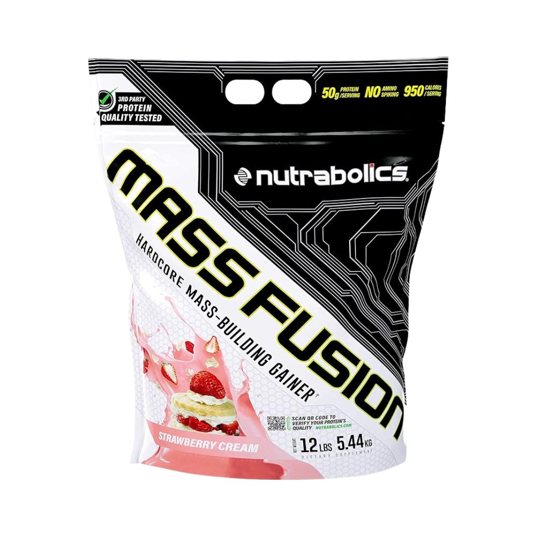 Nutrabolics Mass Fusion Gainer – 5.44 kg Strawberry Cream