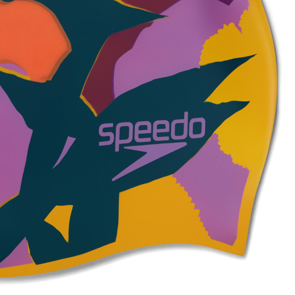 Long Hair Printed Swimming Cap