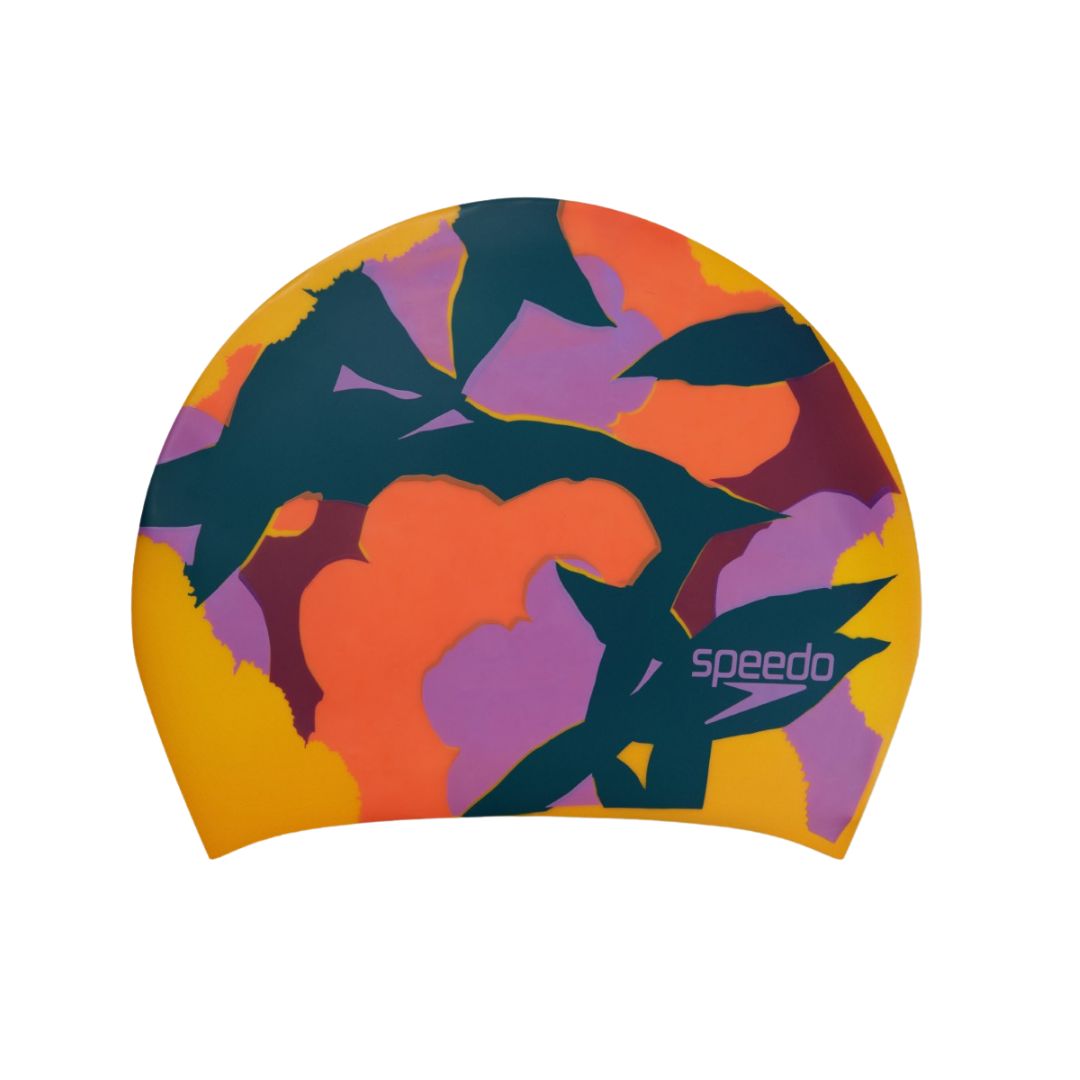 Long Hair Printed Swimming Cap