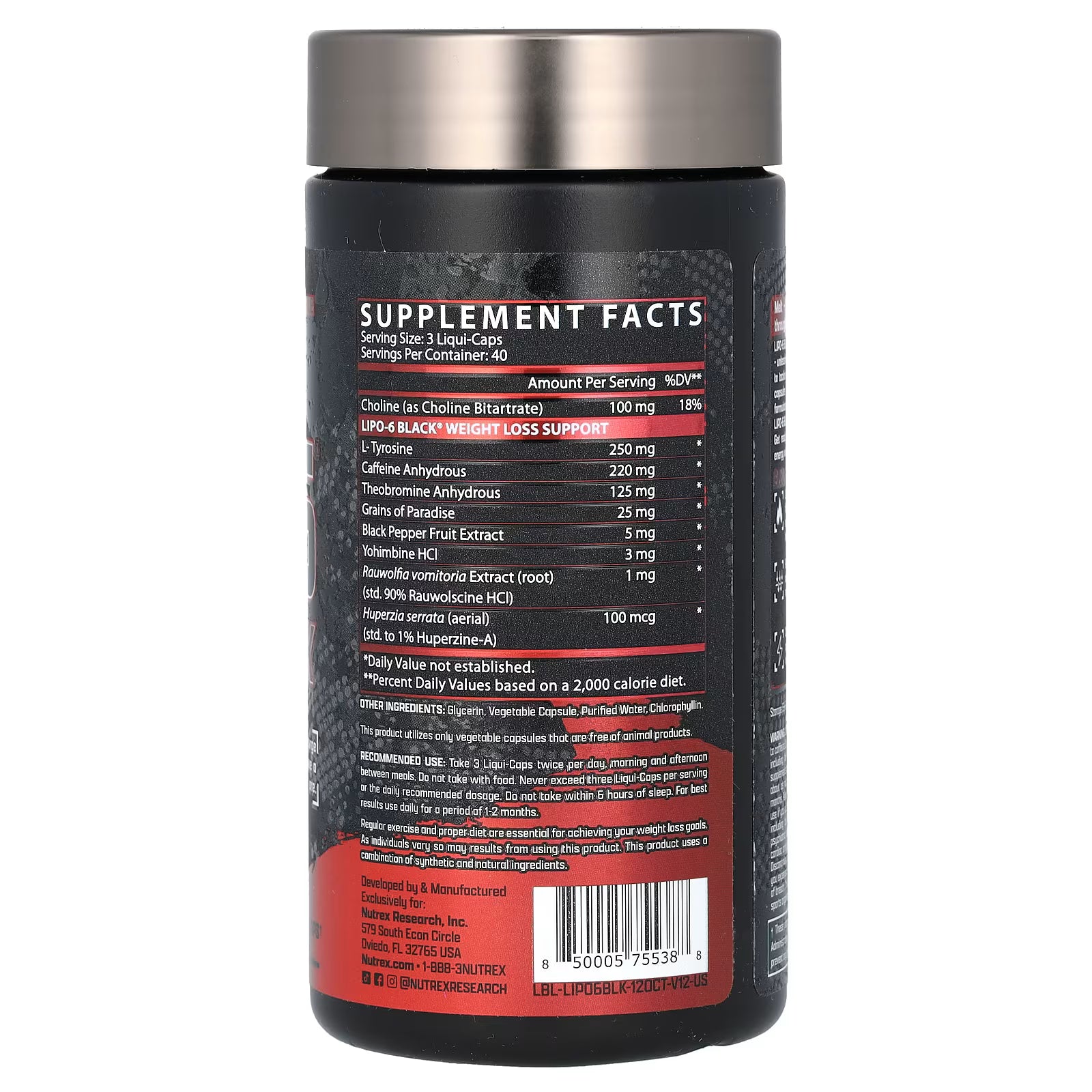 Lipo 6 Black Ultra Concentrate 60 Ca Fat Loss