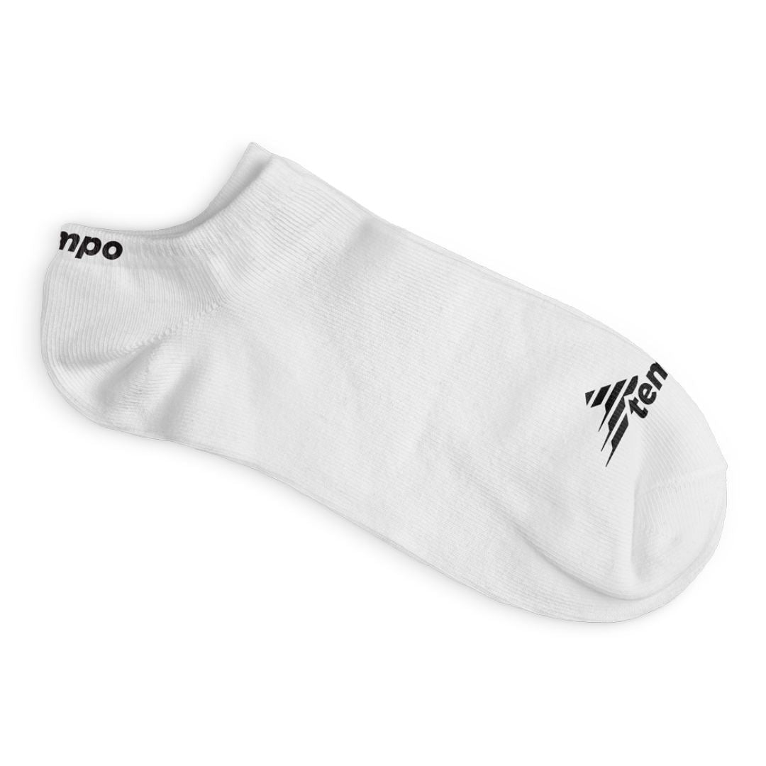 Tempo Unisex Ankle Socks White