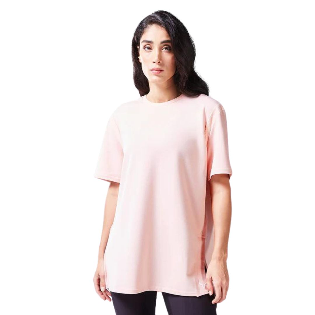 Oversized T-shirt - Dusty pink marl - Ladies