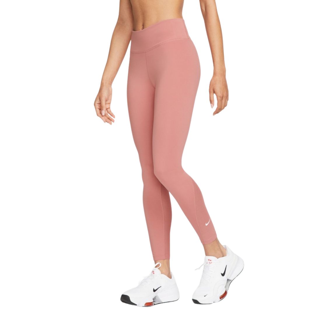 Nike Women's Sportswear Essential Mid-Rise Swoosh Black Legging – Puffer  Reds
