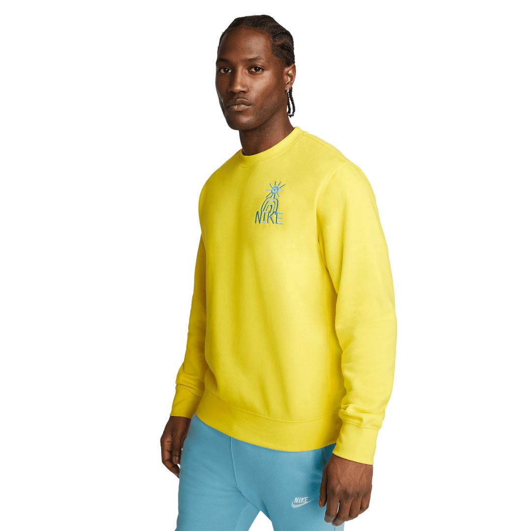 Nike foundation crew sweatshirt yellow sale