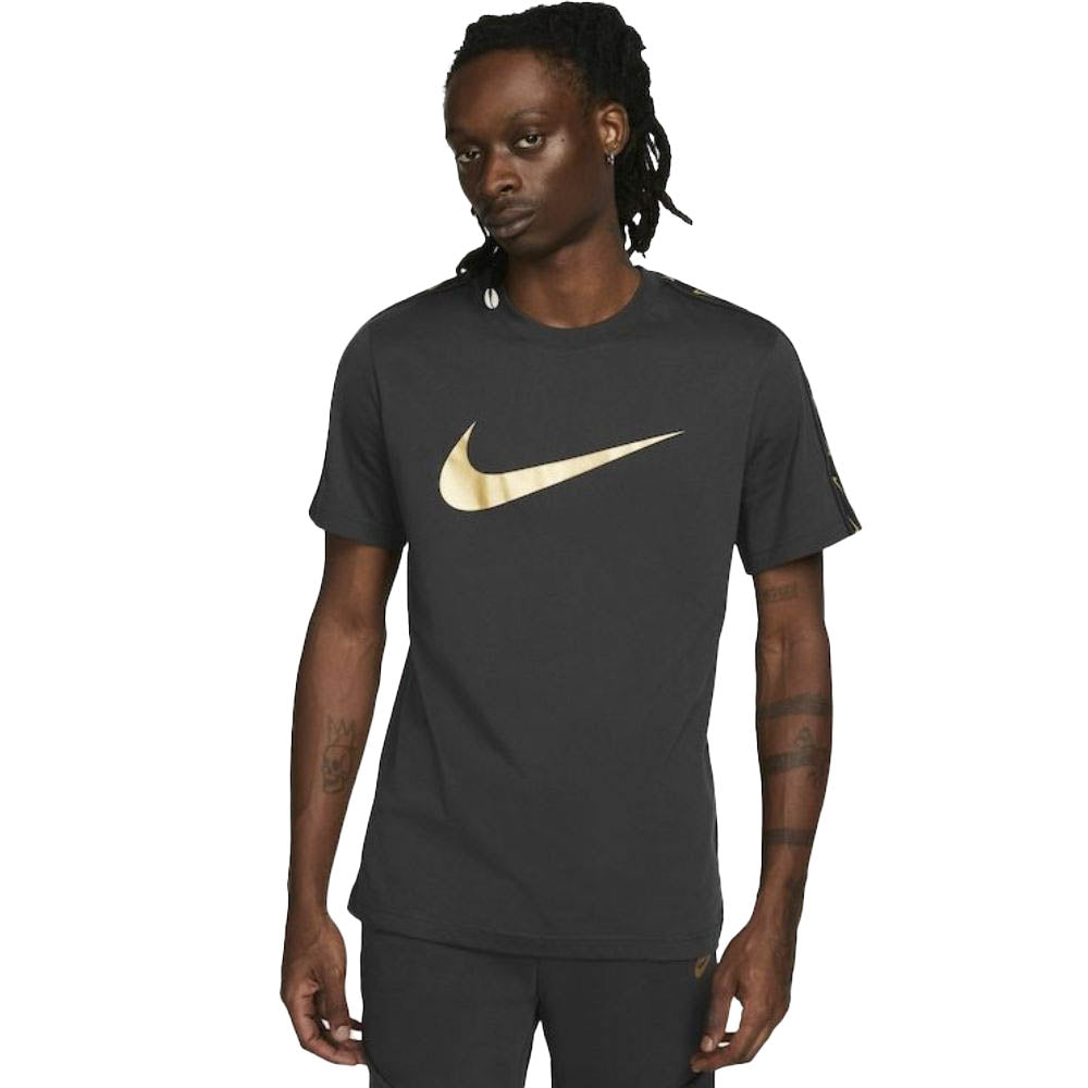 Mens black and store gold nike shirt