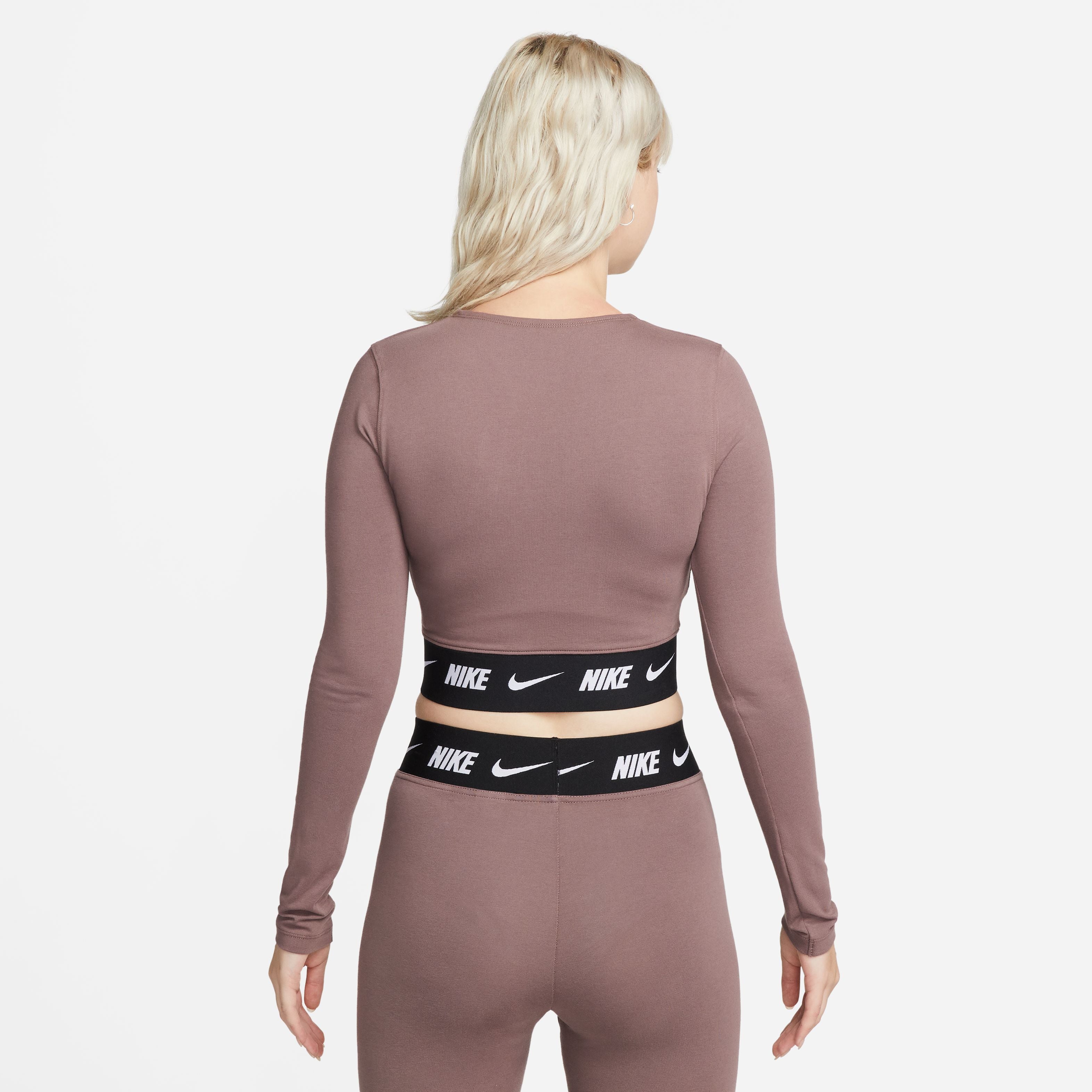 Tape Long Sleeve Crop T-shirt