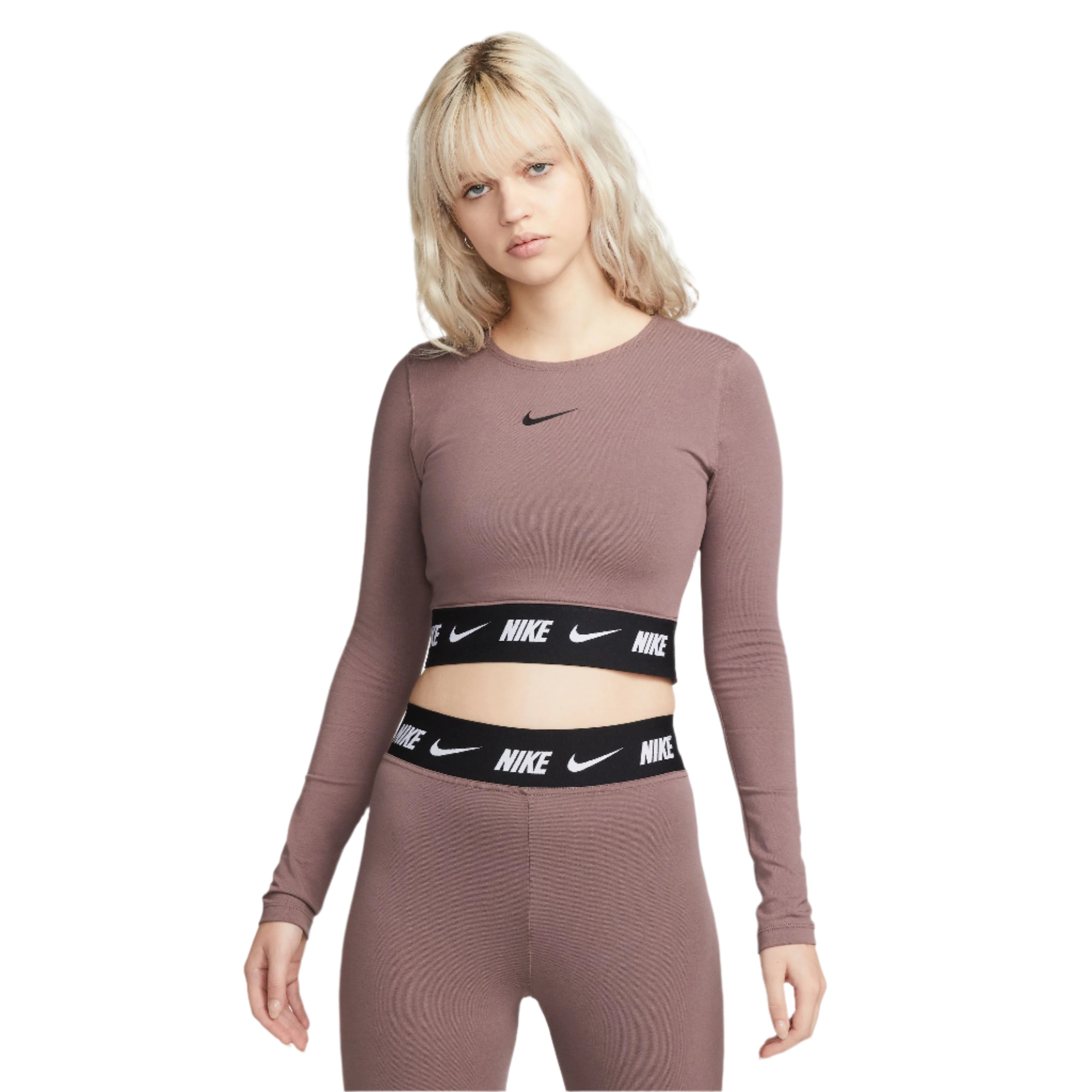 Tape Long Sleeve Crop T-shirt