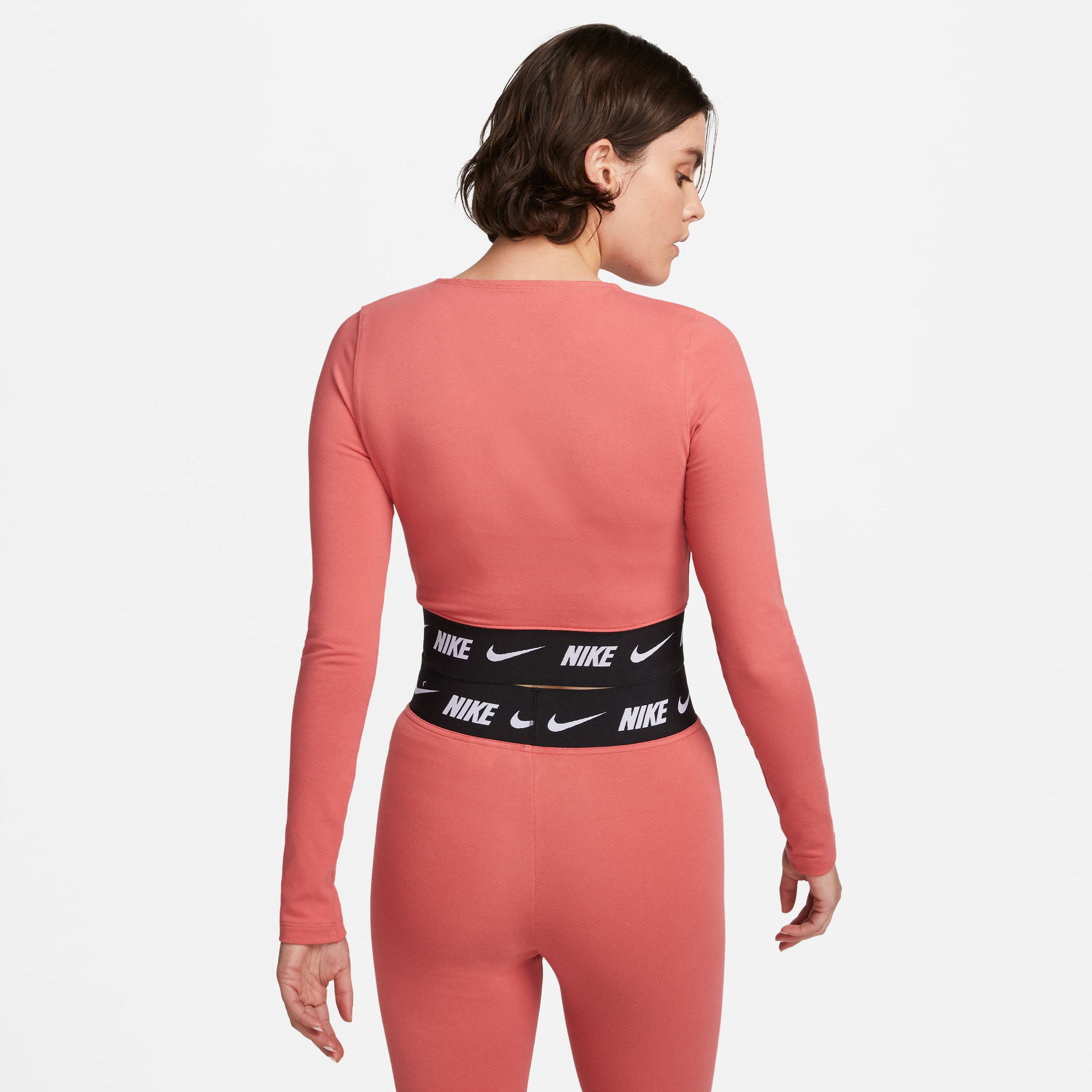 Tape Long Sleeve Crop T-shirt