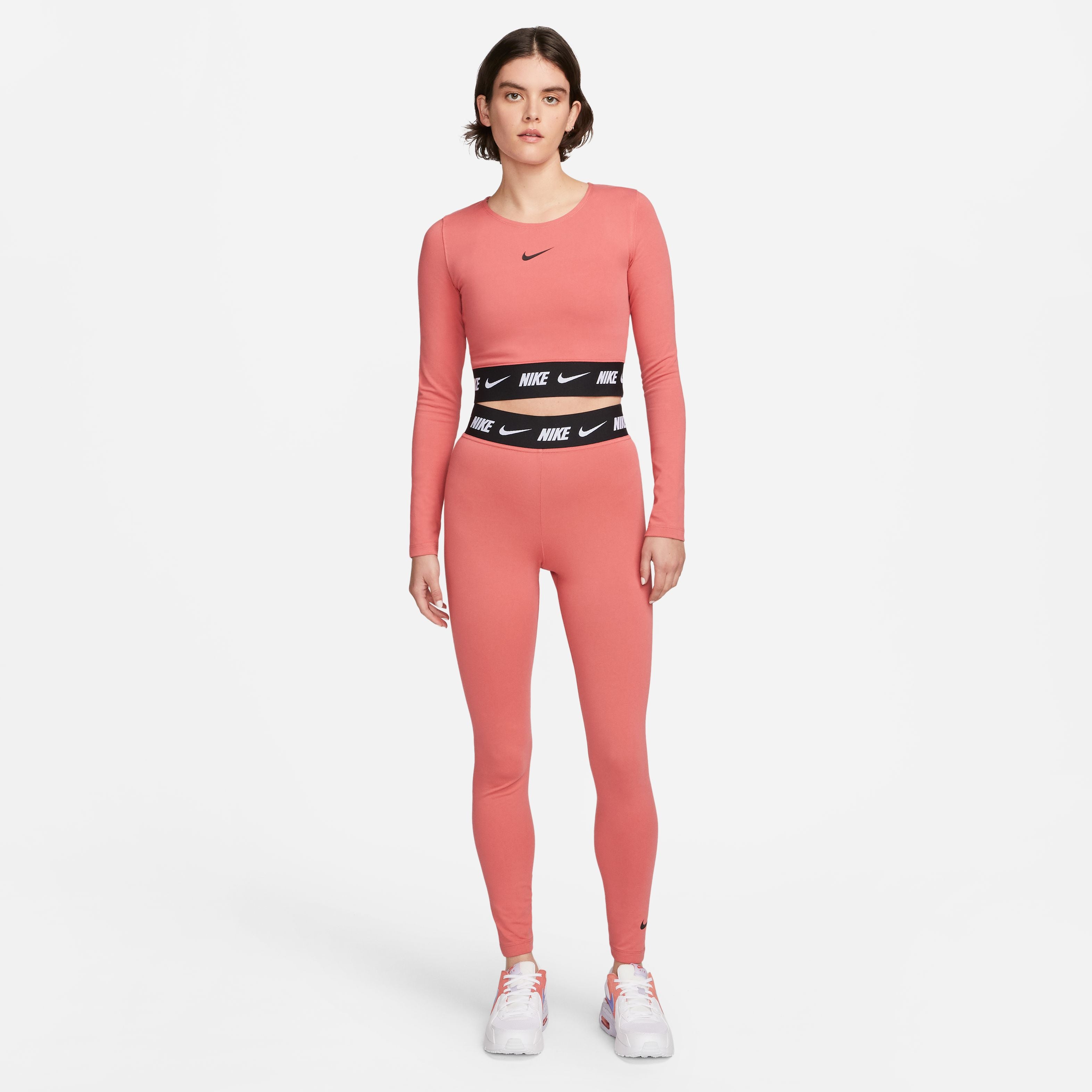 Tape Long Sleeve Crop T-shirt