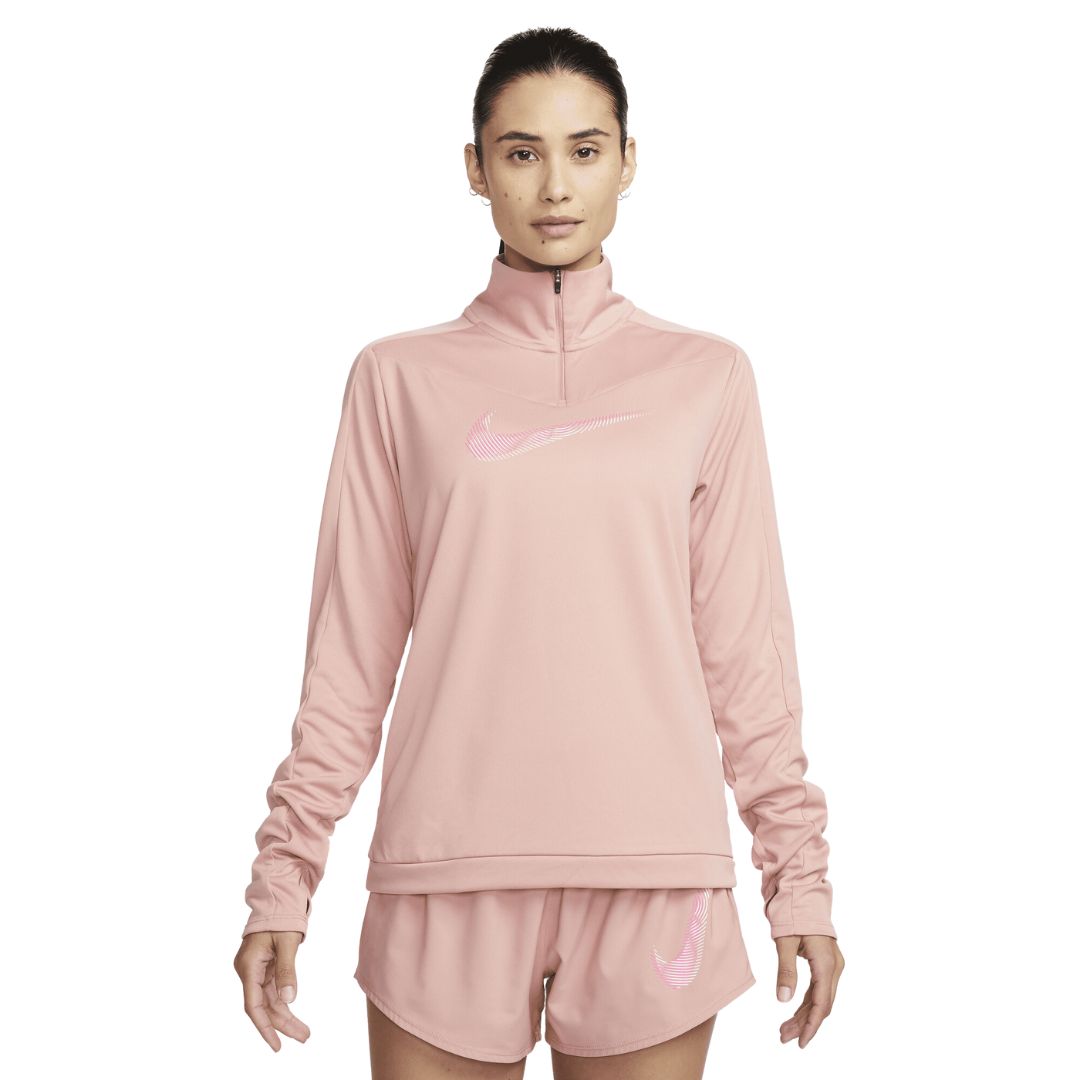 Nike Women's Nike Long Sleeve Running Top Pink Nike Dri Fit Womens Regular Fit Hot Pink Running Long Sleeve Top Sz  Small-6037 main image 1