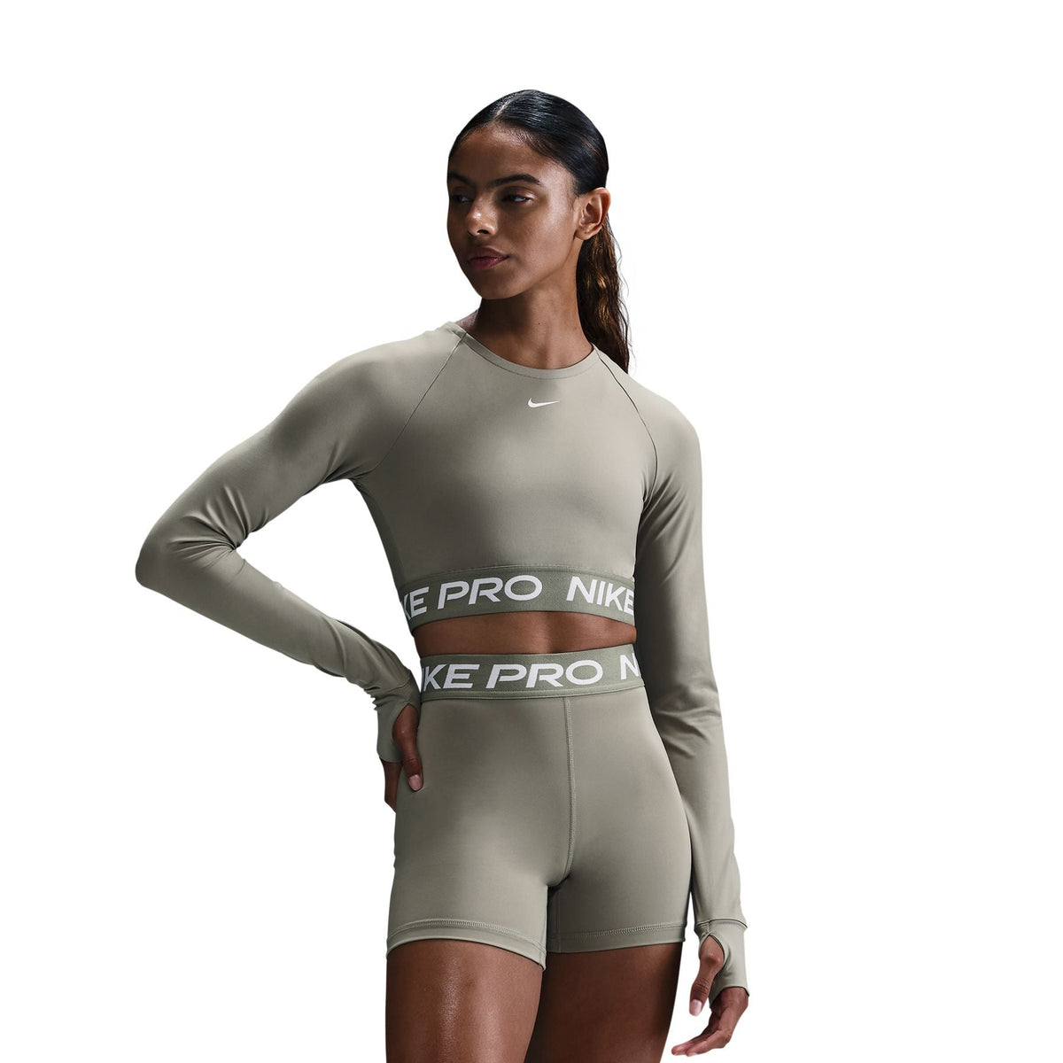 Pro 365 Dri-FIT Cropped Long-Sleeve Top