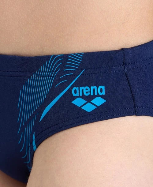 Graphic Print Logo Swim Brief