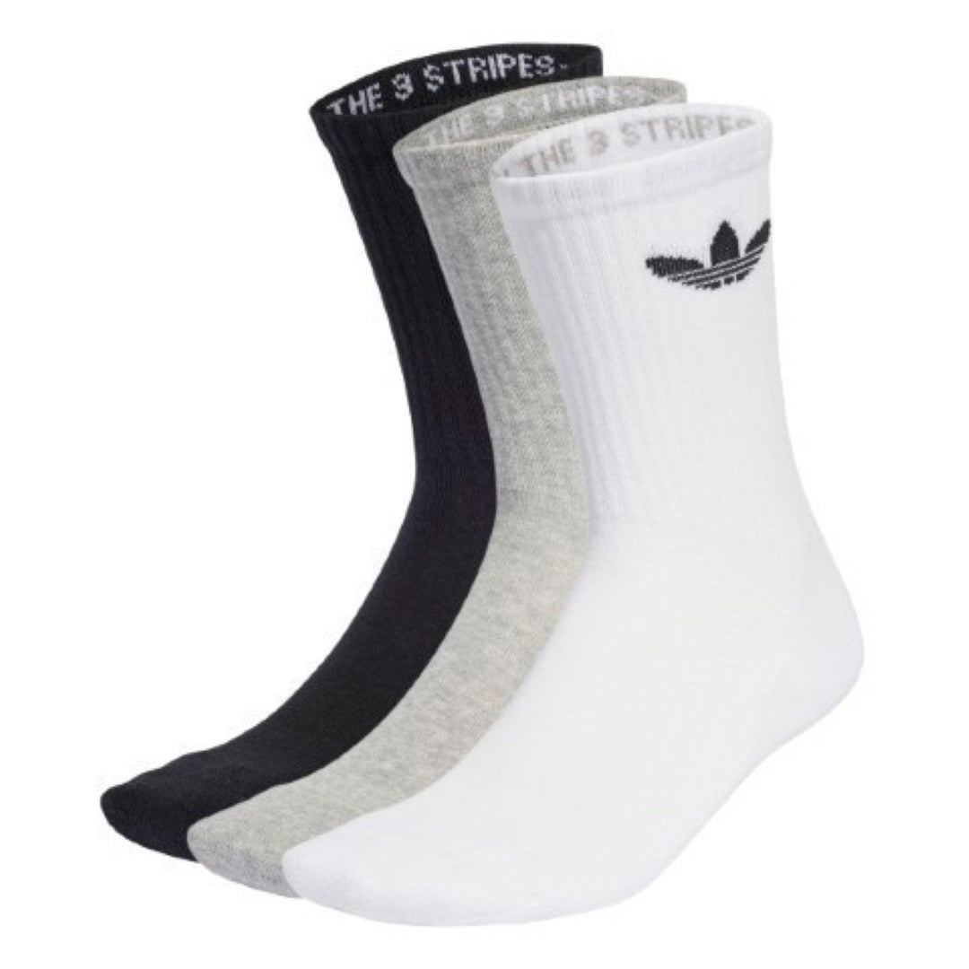 Trefoil Cushion Crew Socks 3 Pairs