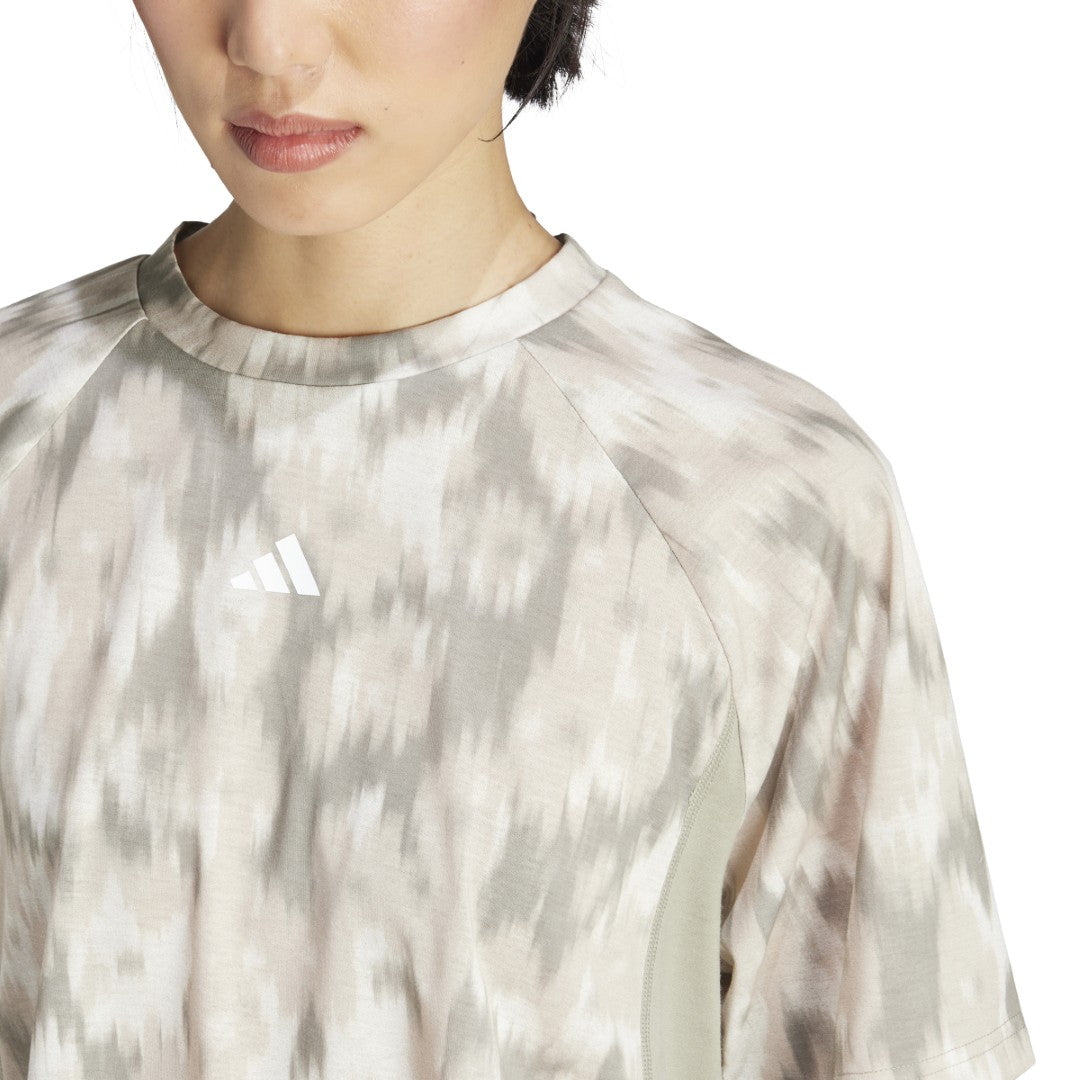 Train Essentials Allover Print Flower Tie-Dye T-Shirt