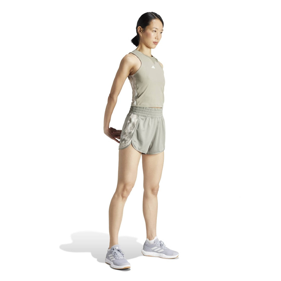 Pacer Training Essentials Allover Print Flower Tie-Dye Knit Shorts