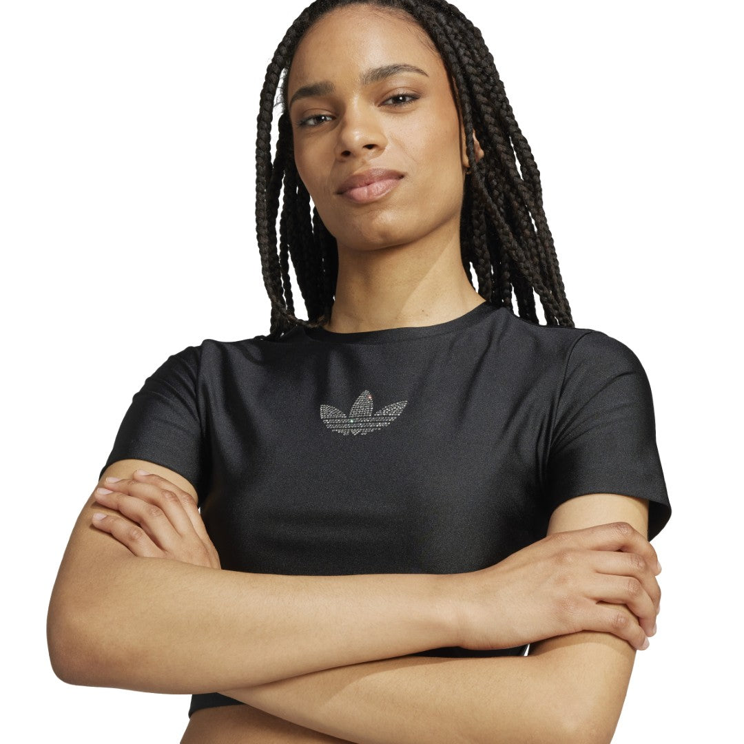 تي شيرت بنقشة أحجار الراين