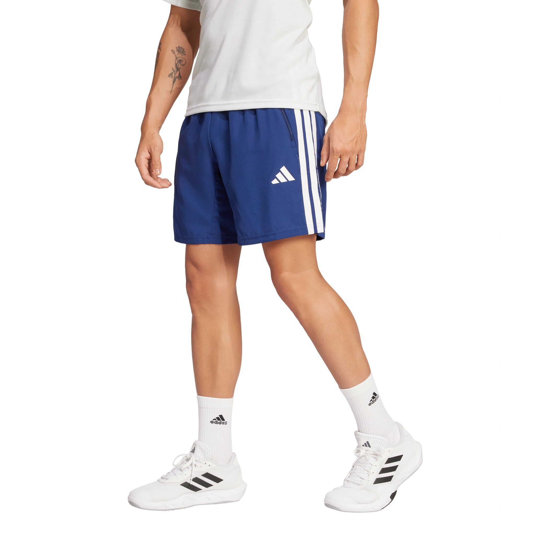 adidas Essentials Training 3-Stripes Woven Shorts Men Blue