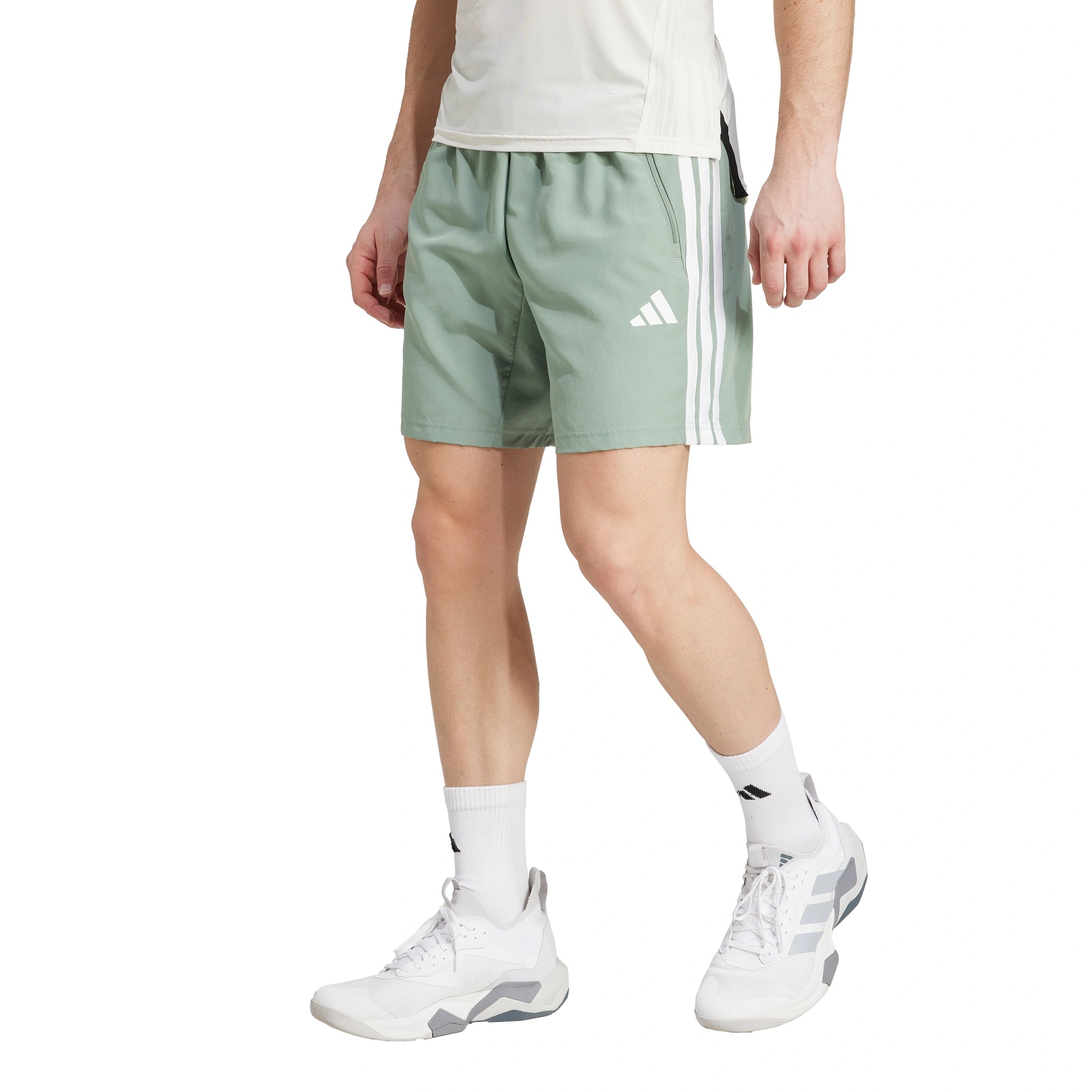 adidas Essentials Training 3-Stripes Woven Shorts Men Green