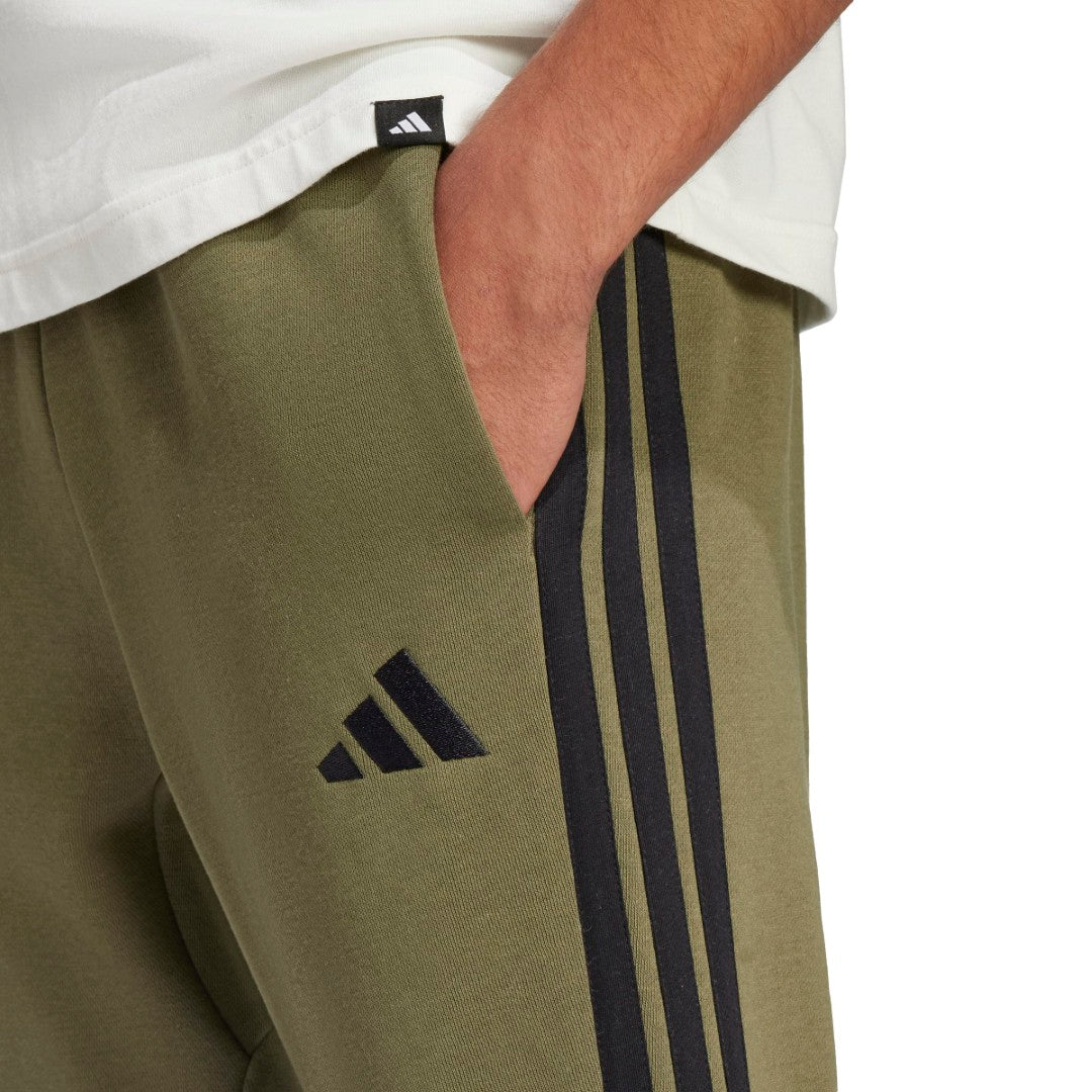 Essentials 3-Stripes Open Hem Fleece Pants