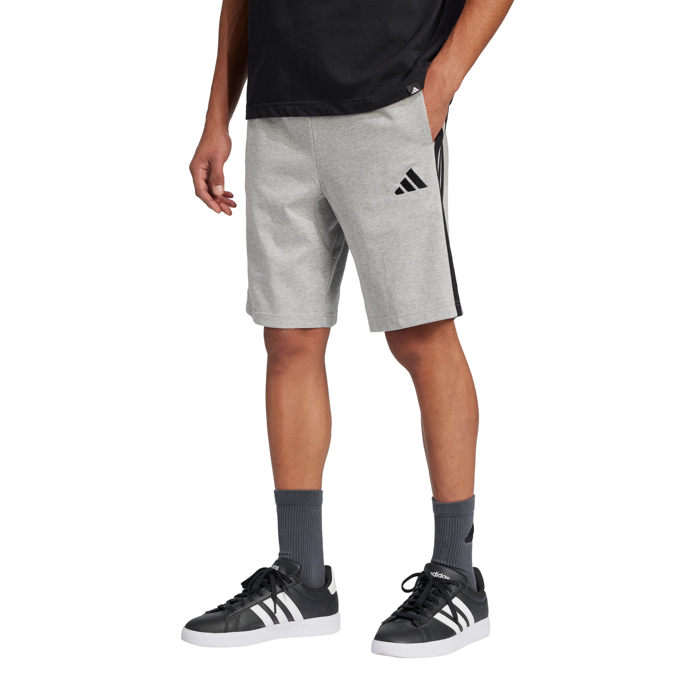 Essential 3-Stripes Single Jersey Shorts 10"