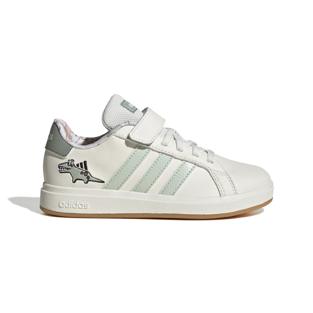Adidas Dino Grand Court 2.0 Kids Lifestyle Shoes - White Adidas Dino Grand Court 2.0 Kids Lifestyle Shoes - White