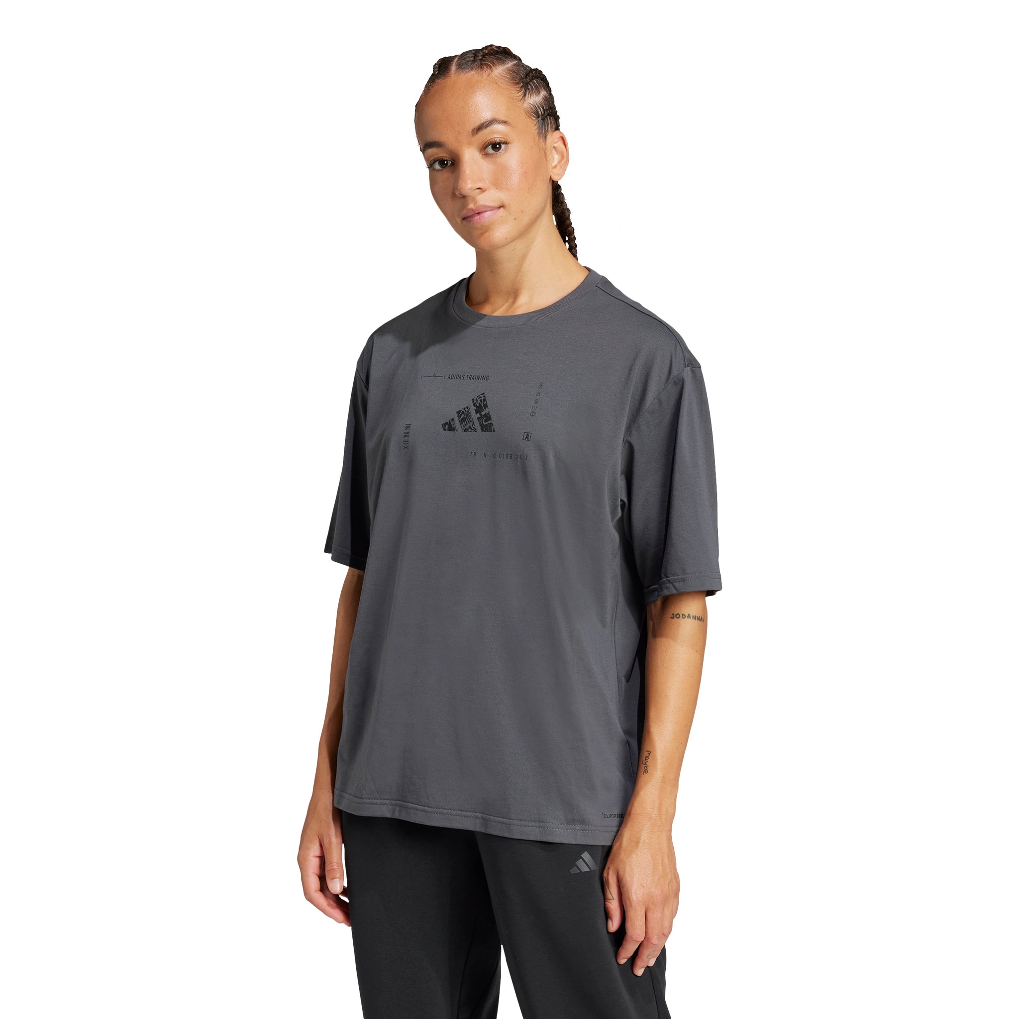 adidas Climacool Animal Logo Graphic Women Training T-shirt -Grey