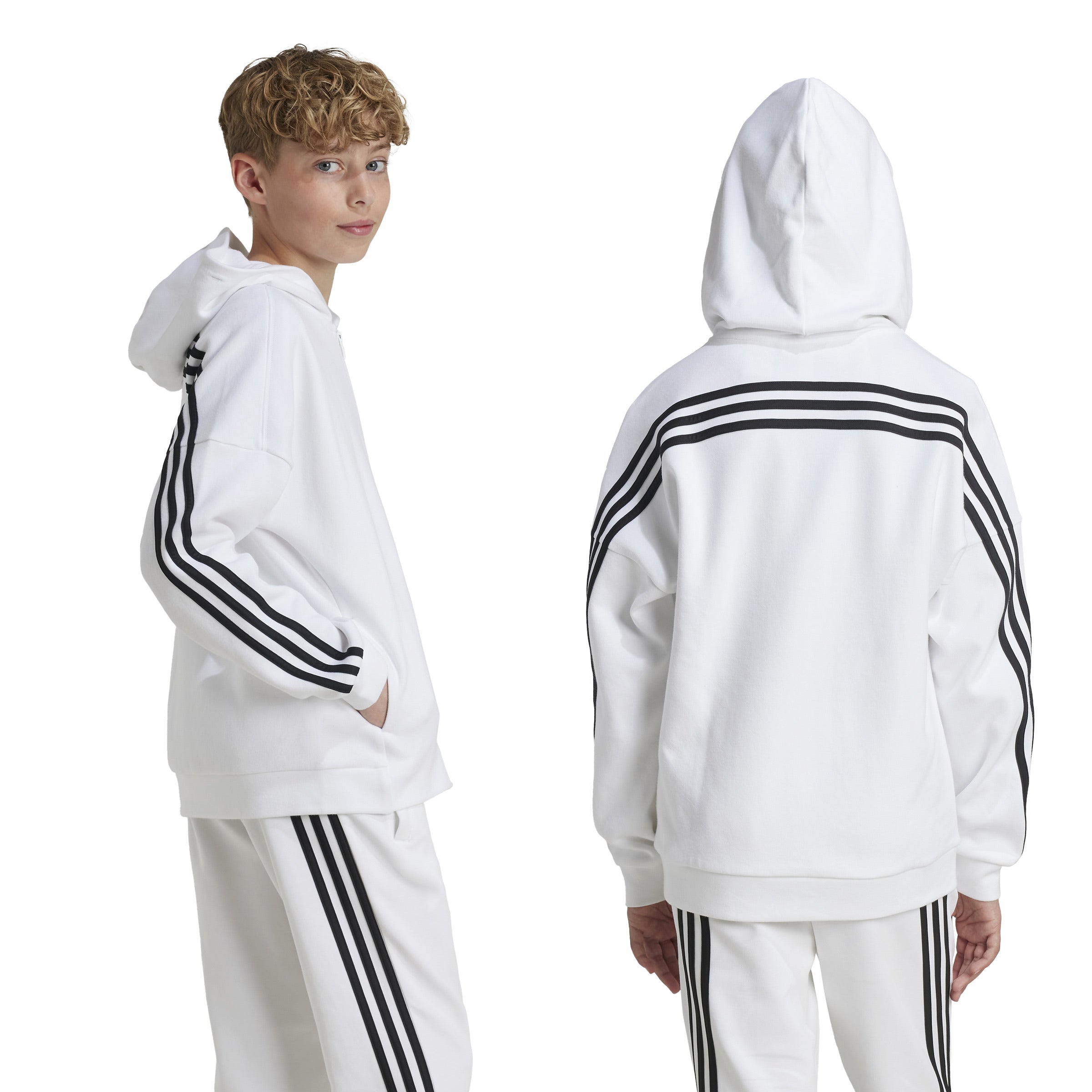 Future Icons 3-Stripes Full-Zip Hooded Track Top