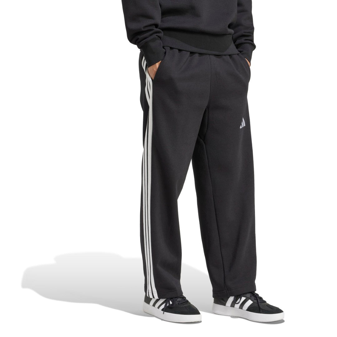 Essentials 3-Stripes Fleece Wide Leg Pant
