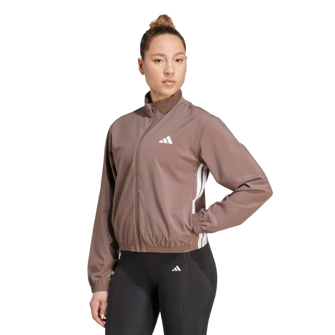 Train Essentials 3-Stripes Woven Warm-Up Jacket