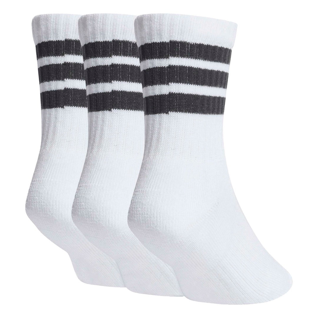 Kids 3-Stripes Cushioned Crew Socks 3 Pair Pack