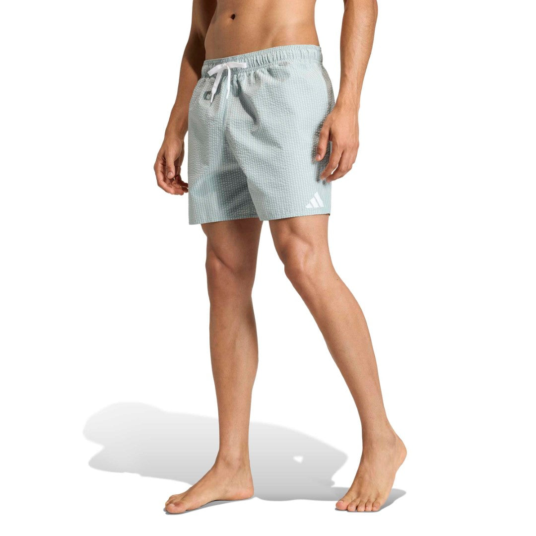 Seersucker Stripy Swim Shorts 5-Inch