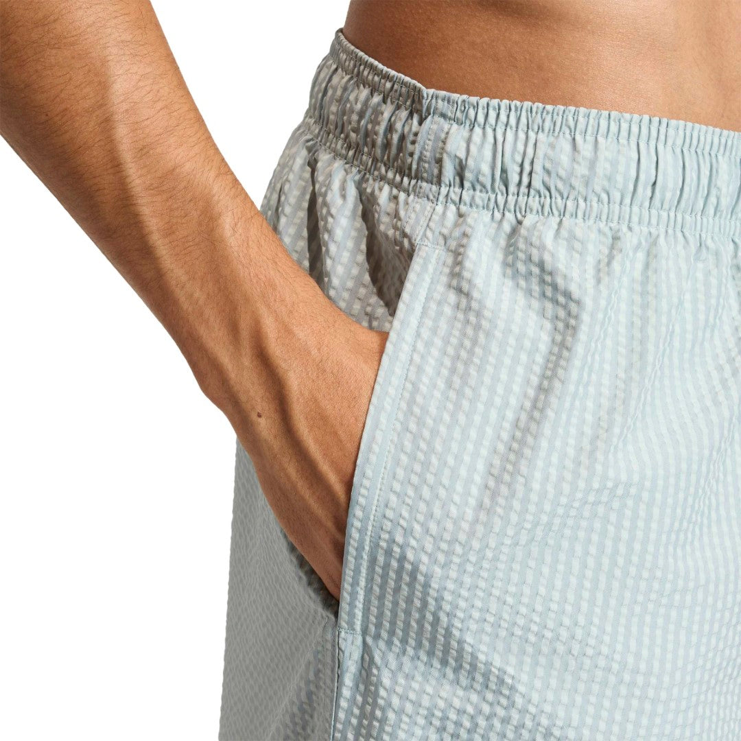 Seersucker Stripy Swim Shorts 5-Inch