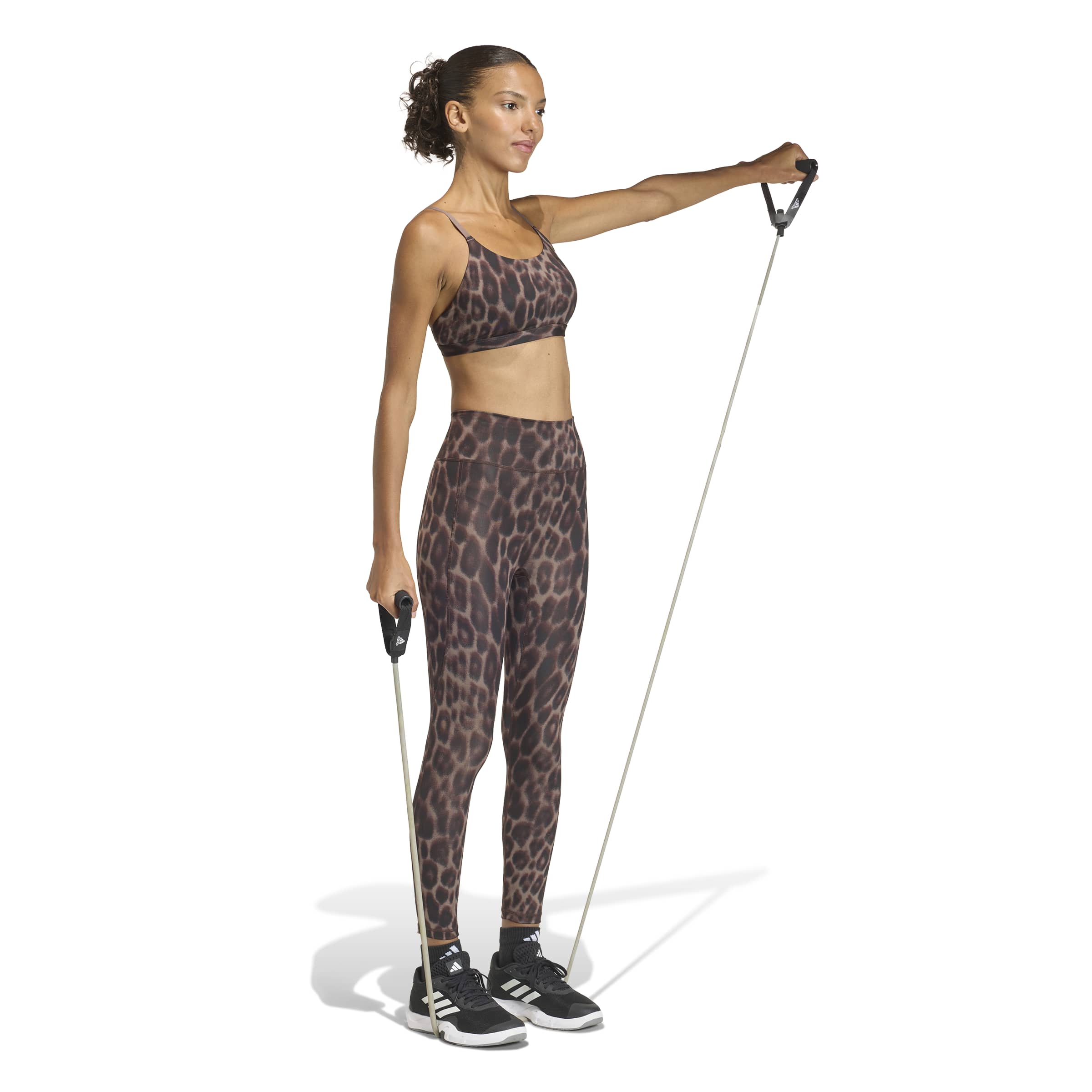 Optime Essentials Workout Leopard Light Support Bra