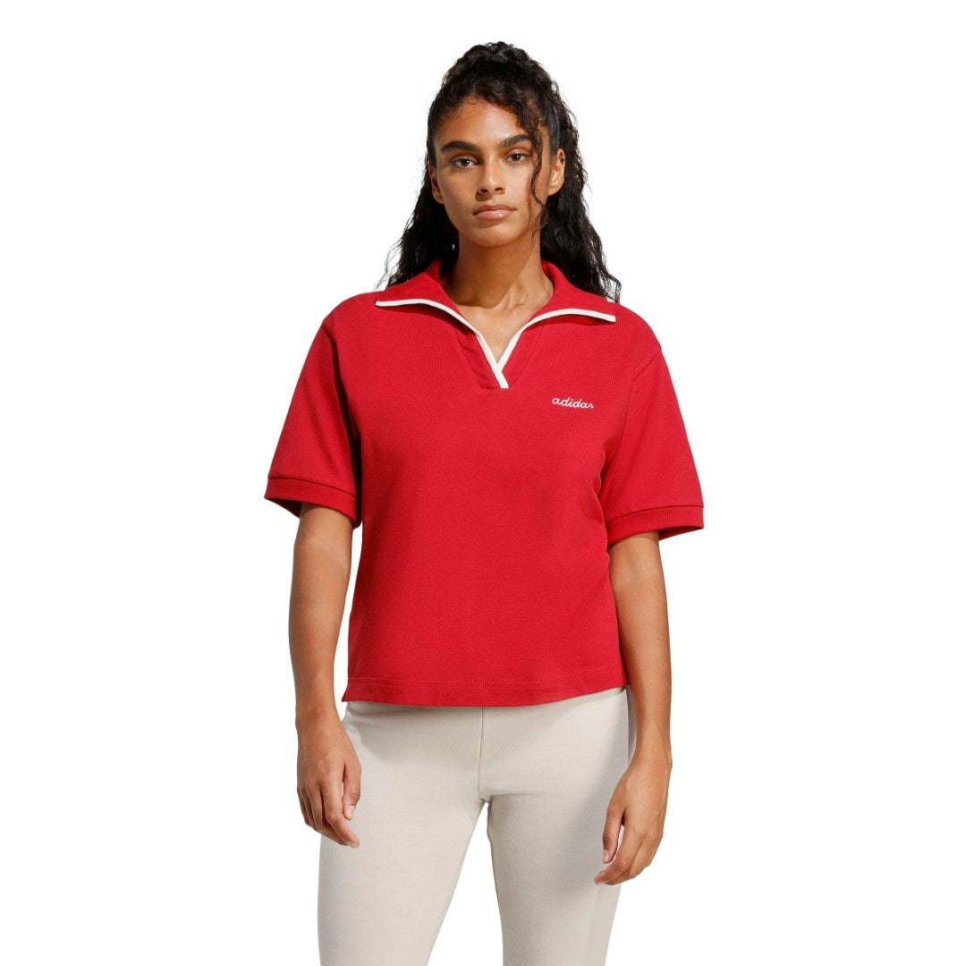 Seasonal Essentials Colorpop Polo with Embroidered Graphic