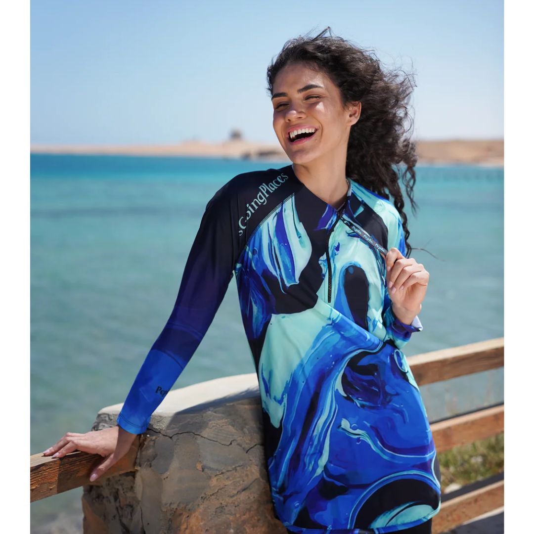 Marble Long Rashguard