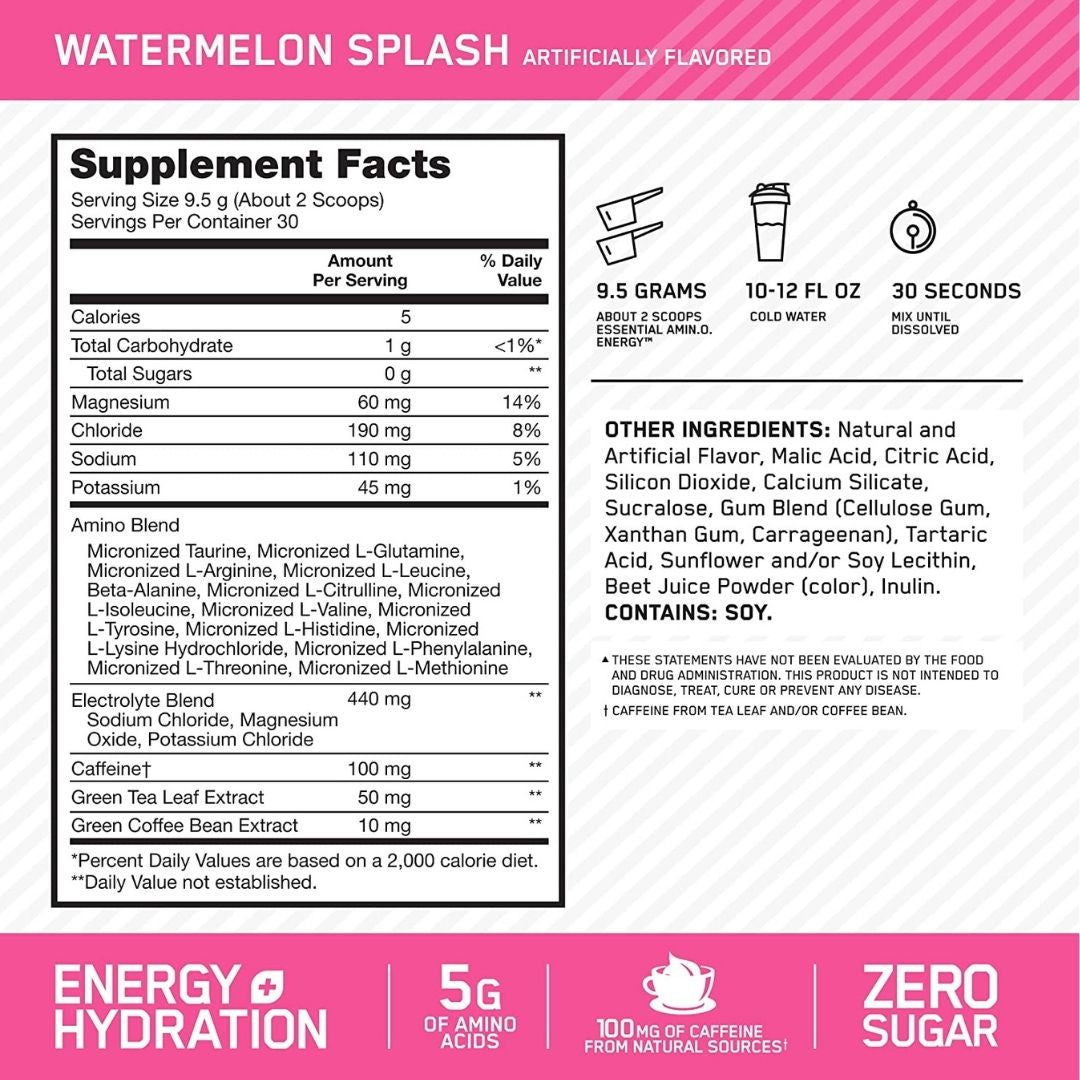 Amino Energy Powder (285 GM) -Watermelon