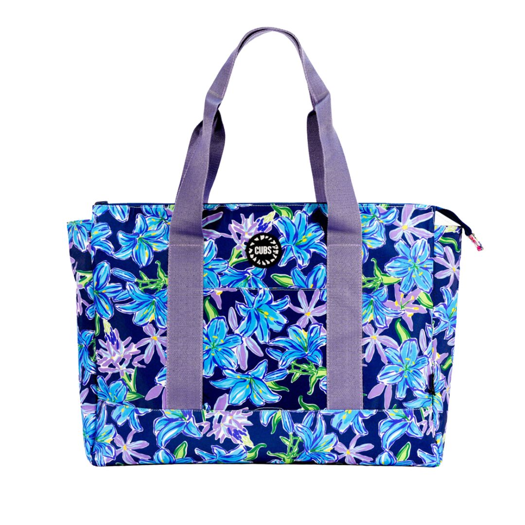 Hello Summer & Purple Lillies Double face Tote Bag