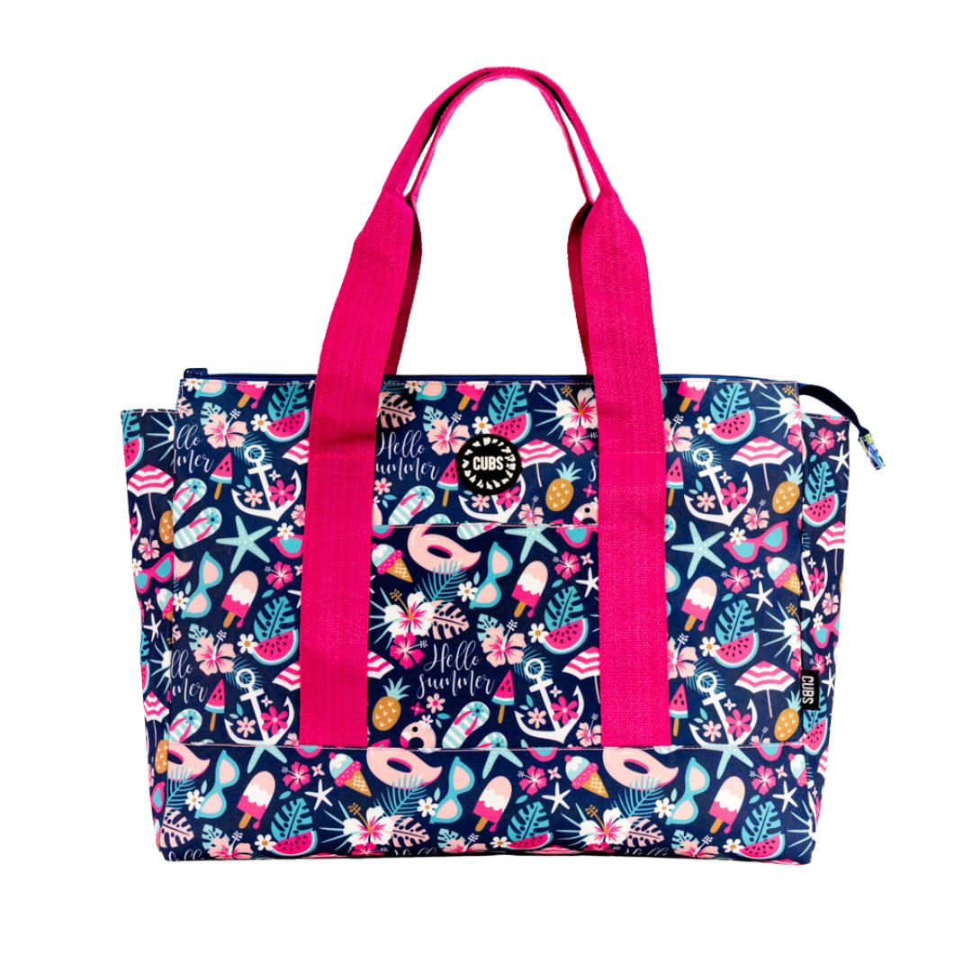 Hello Summer & Purple Lillies Double face Tote Bag