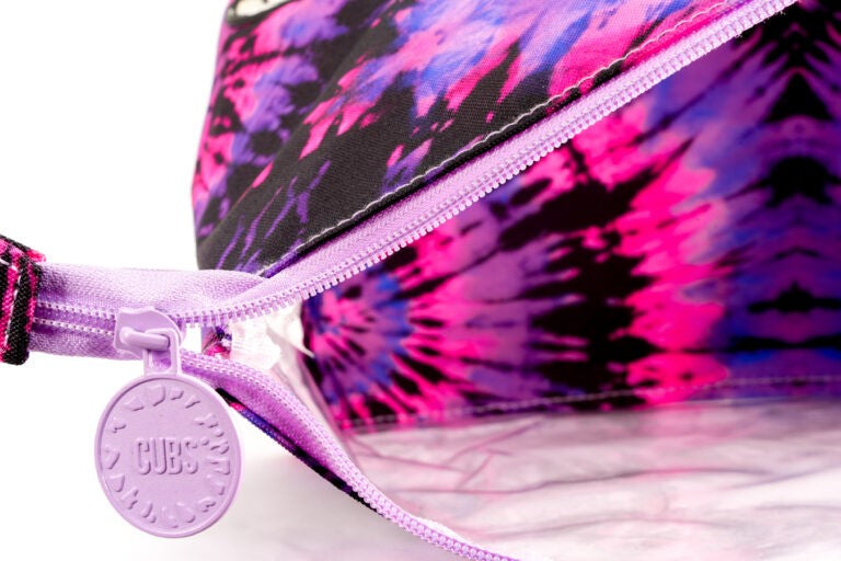 Purple & Black Tie Dye L Pouch