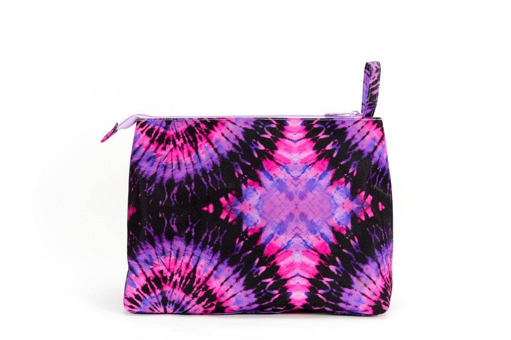 Purple & Black Tie Dye M Pouch