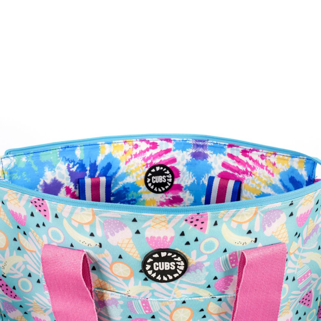 Turquoise Tie Dye & Pastel Ice creams Double Face Tote Bag
