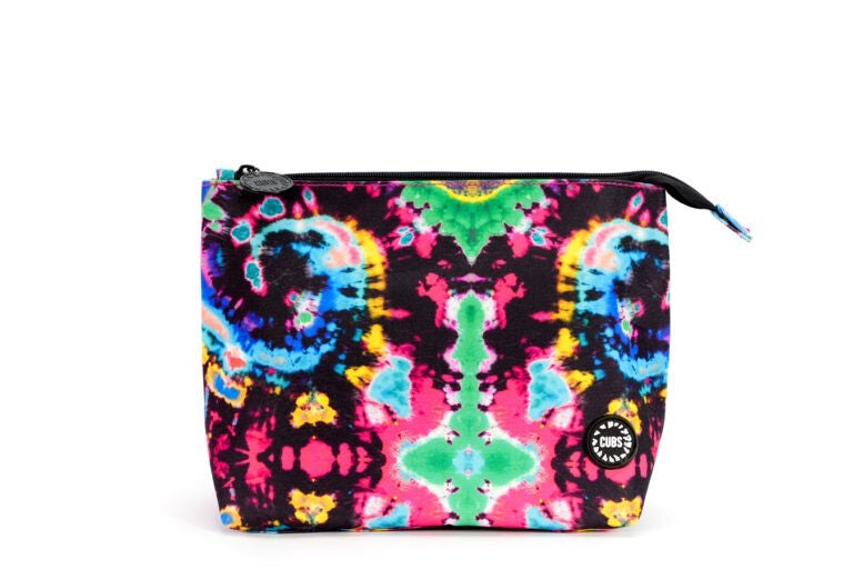 Tie Dye Swirls Black Medium Pouch