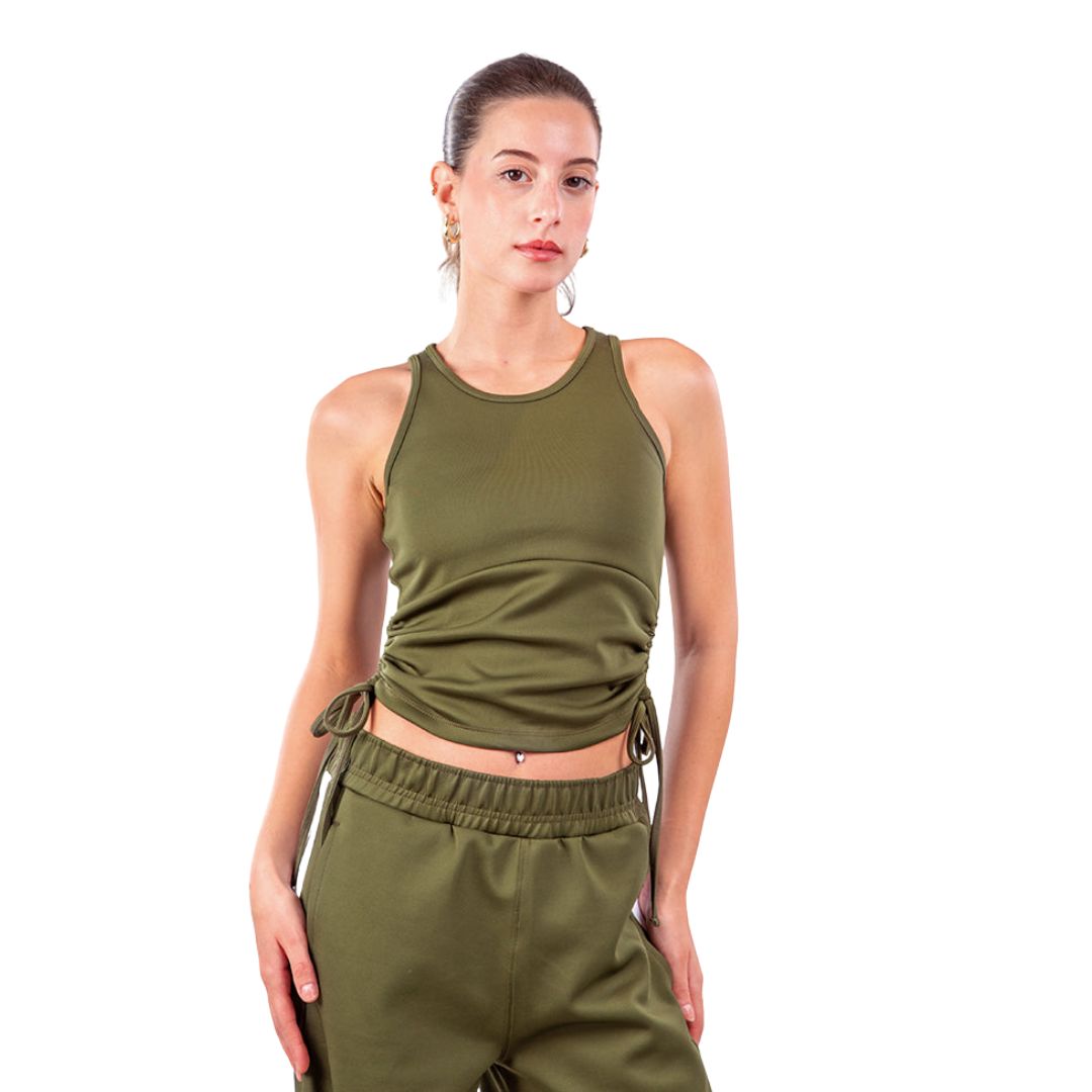 Motion Drawstring Crop Top