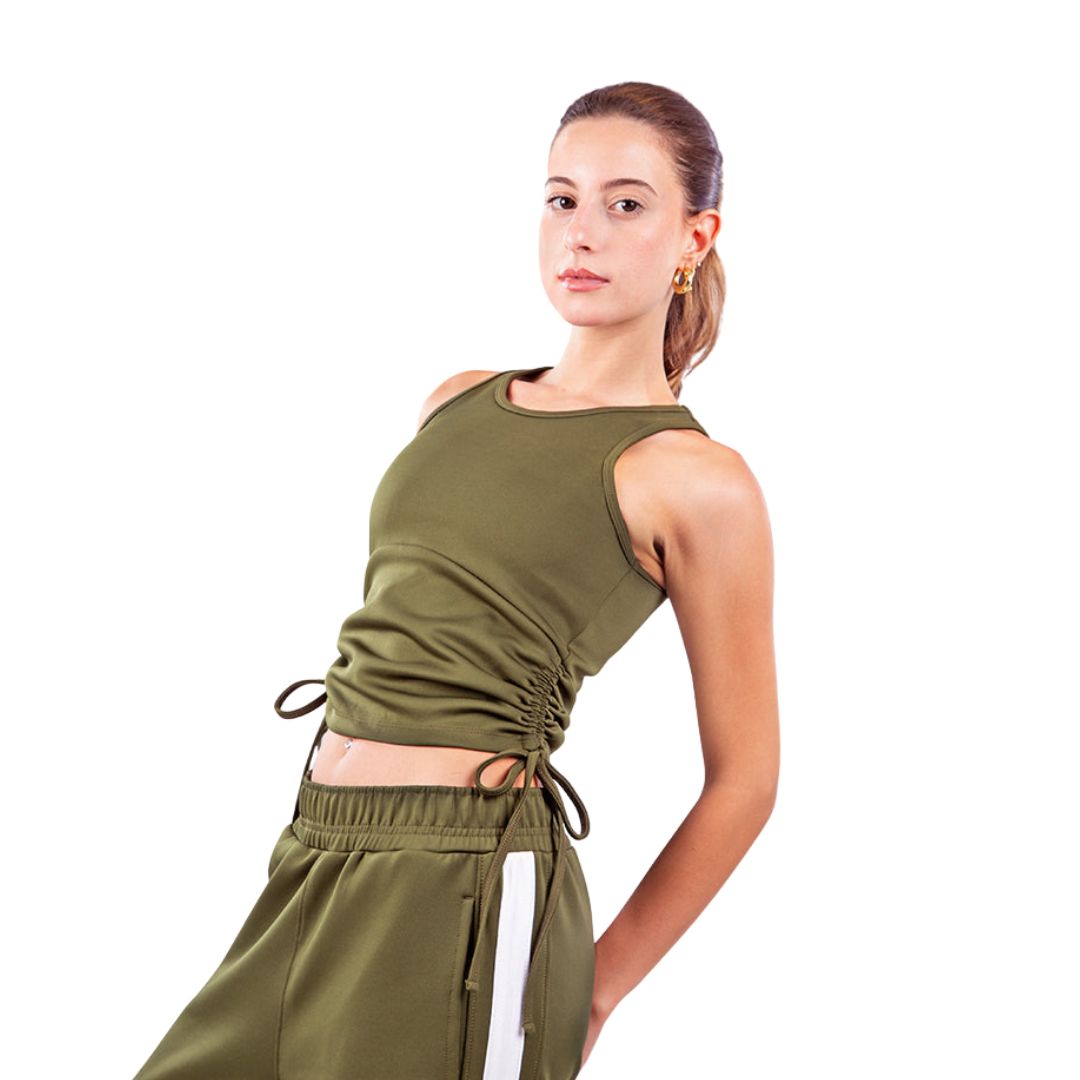 Motion Drawstring Crop Top