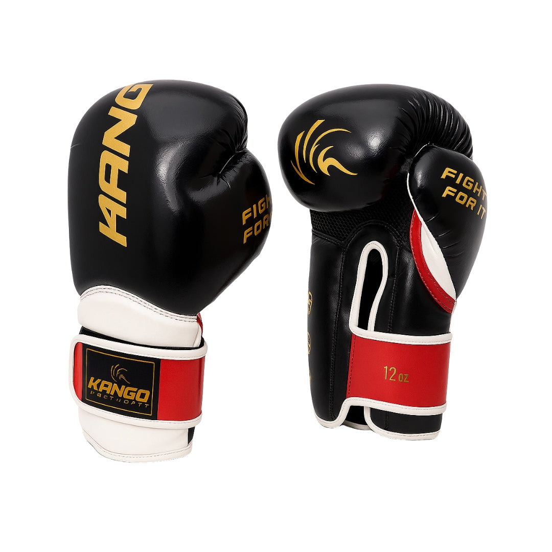 Pu Glossy Shine Injection Mold & Velcro Strap Boxing Gloves