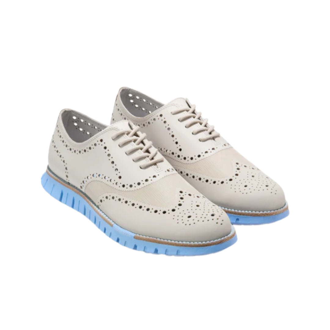 حذاء أوكسفورد Zerogrand Remastered بدون خياطة بطرف مجنح وأحذية لايف ستايل